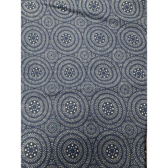 Three Cats Cotton Fabric 1/4 yard x 34" Blue Circular Dot Pattern Stiff Material - Picture 2 of 7